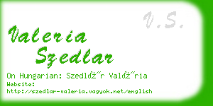 valeria szedlar business card